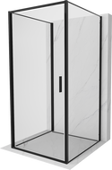Mexen Exo-3S 3-seitige Duschkabine, schwenkbar 80 x 80 cm, transparent, schwarz - 817-080-080-70-00-3S