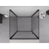 Mexen Exo-3S 3-seitige Duschkabine, schwenkbar 80 x 80 cm, transparent, schwarz - 817-080-080-70-00-3S