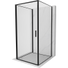 Mexen Exo-B 3S Duschkabine 3-seitig schwenkbar 85 x 85 cm, transparent, schwarz - 817-085-085-70-00-3S