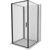 Mexen Exo-3S 3-seitige Duschkabine, schwenkbar 95 x 95 cm, transparent, schwarz - 817-095-095-70-00-3S