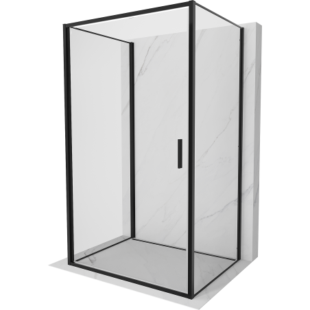 Mexen Exo-3S Duschkabine 3-seitig Pendeltür 75 x 70 cm, transparent, schwarz - 817-075-070-70-00-3S