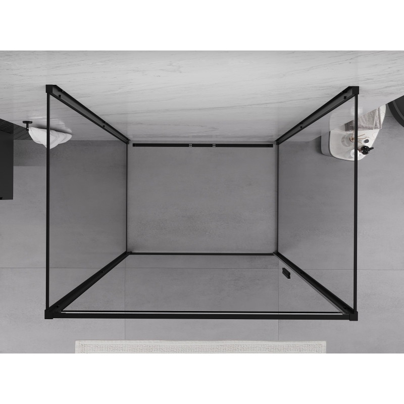 Mexen Exo-3S 3-seitige Duschkabine schwenkbar 70 x 80 cm, transparent, schwarz - 817-070-080-70-00-3S