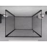 Mexen Exo-3S 3-seitige Duschkabine schwenkbar 70 x 80 cm, transparent, schwarz - 817-070-080-70-00-3S