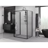 Mexen Exo-3S Duschkabine 3-seitig schwenkbar 95 x 110 cm, transparent, schwarz - 817-095-110-70-00-3S