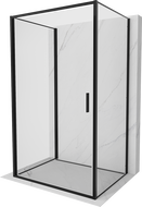 Mexen Exo-3S 3-seitige Duschkabine, schwenkbar 80 x 120 cm, transparent, schwarz - 817-080-120-70-00-3S