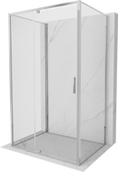 Mexen Exo-3S 3-seitige Duschkabine schwenkbar 110 x 80 cm, transparent, Chrom - 819-110-080-01-00-3S