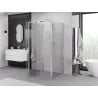 Mexen Exo-3S 3-seitige Duschkabine, schwenkbar, 95 x 95 cm, transparent, Chrom - 819-095-095-01-00-3S