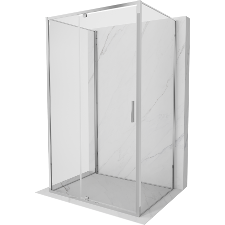Mexen Exo-3S Duschkabine dreiseitig öffnend 105 x 95 cm, transparent, Chrom - 819-105-095-01-00-3S