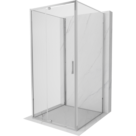 Mexen Exo-3S duschkabine 3-seitig schwingtür 110 x 110 cm, transparent, chrom - 819-110-110-01-00-3S