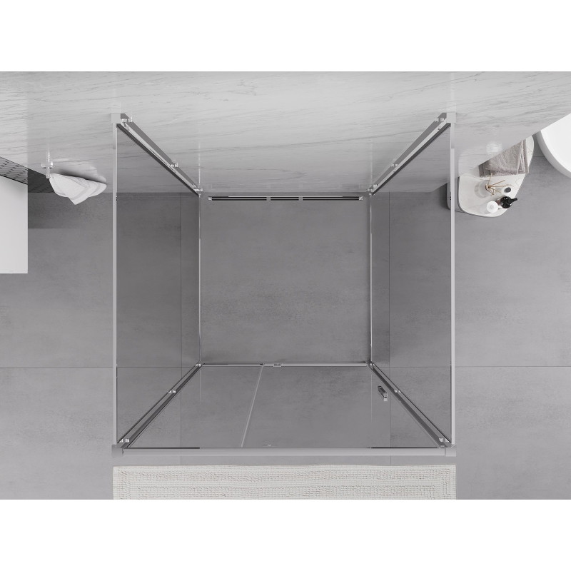 Mexen Exo-3S duschkabine 3-seitig schwingtür 110 x 110 cm, transparent, chrom - 819-110-110-01-00-3S
