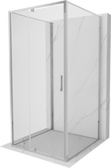 Mexen Exo-3S 3-seitige Duschkabine, schwenkbar, 120 x 120 cm, transparent, Chrom - 819-120-120-01-00-3S