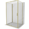 Mexen Exo-3S 3-seitige Duschkabine, 135 x 70 cm, transparent, gold - 819-135-070-50-00-3S