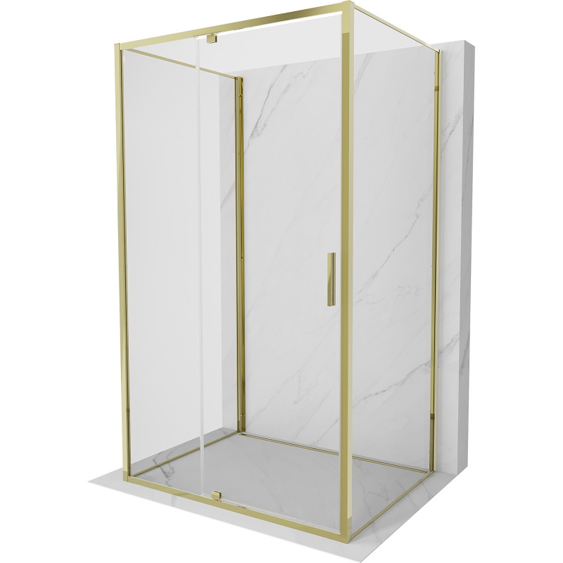 Mexen Exo-3S 3-seitige Duschecke 155 x 80 cm, transparent, gold - 819-155-080-50-00-3S