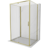 Mexen Exo-R 3S Duschkabine, 3-seitiger Schwingtür, 120 x 95 cm, transparent, gold - 819-120-095-50-00-3S