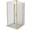Mexen Exo-3S 3-seitige Duschkabine, Schwingtür, 110 x 110 cm, transparent, gold - 819-110-110-50-00-3S
