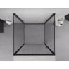 Mexen Exo-3S 3-seitige Duschkabine mit Schwingtür 110 x 110 cm, transparent, schwarz - 819-110-110-70-00-3S