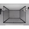 Mexen Exo-3S 3-seitige Duschkabine, klappbar, 105 x 70 cm, transparent, schwarz - 819-105-070-70-00-3S
