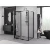 Mexen Exo-3S Duschkabine 3-seitig schwenkbar 130 x 80 cm, transparent, schwarz - 819-130-080-70-00-3S