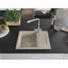 Mexen Enzo Granitspüle 1-beckig mit Abtropffläche und Küchenarmatur Duero, beige - 6506-69-671600-00