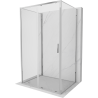 Mexen Exo-3S 3-seitige Duschkabine, Schiebetür 130 x 80 cm, transparent, Chrom - 8151-130-080-01-00-3S