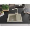 Mexen Enzo Granitspüle 1-Becken mit Abtropffläche und Küchenarmatur Duero, Beige - 6506-69-671600-69
