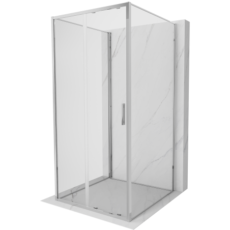 Mexen Exo-3S 3-seitige Duschkabine zum Schieben 90 x 90 cm, transparent, Chrom - 8151-090-090-01-00-3S