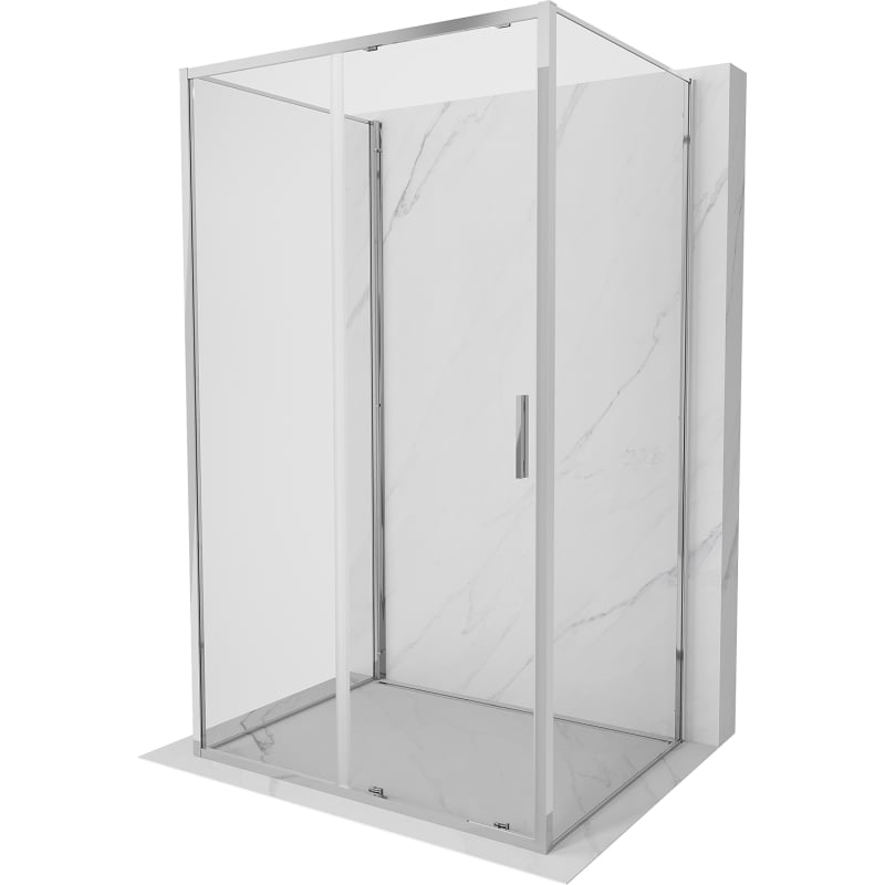Mexen Exo-3S Duschkabine 3-seitig verschiebbar 120 x 95 cm, transparent, Chrom - 8151-120-095-01-00-3S