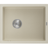 Mexen Pedro Granitspüle 1-beckig 560 x 460 mm, beige, Siphon chrom - 6508561000-69