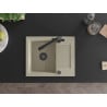 Mexen Enzo Granitspüle 1-Becken mit Abtropffläche und Küchenarmatur Duero, beige - 6506-69-671600-70