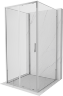 Mexen Exo-3S Duschkabine 3-wandig, schiebbar 110 x 110 cm, transparent, Chrom - 8151-110-110-01-00-3S