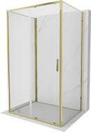 Mexen Exo-3S 3-seitige Schiebetür-Duschkabine 100 x 75 cm, transparent, gold - 8151-100-075-50-00-3S
