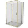 Mexen Exo-S 3S dreiwandige Duschkabine mit Schiebetür 95 x 80 cm, transparent, gold - 8151-095-080-50-00-3S