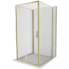 Mexen Exo-3S dreiteilige Duschkabine zum Schieben 95 x 95 cm, transparent, gold - 8151-095-095-50-00-3S