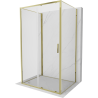 Mexen Exo-3S Duschkabine 3-seitig schiebbar 190 x 80 cm, transparent, gold - 8151-190-080-50-00-3S