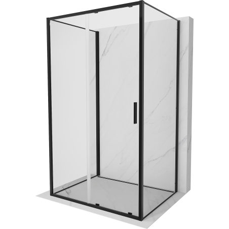 Mexen Exo-3S 3-seitige Duschkabine, Schiebe 90 x 80 cm, transparent, schwarz - 8151-090-080-70-00-3S