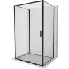 Mexen Exo-3S 3-seitige Duschkabine, verschiebbar, 100 x 80 cm, transparent, schwarz - 8151-100-080-70-00-3S