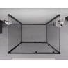 Mexen Exo-3S duschkabine 3-seitig verschiebbar 115 x 80 cm, transparent, schwarz - 8151-115-080-70-00-3S