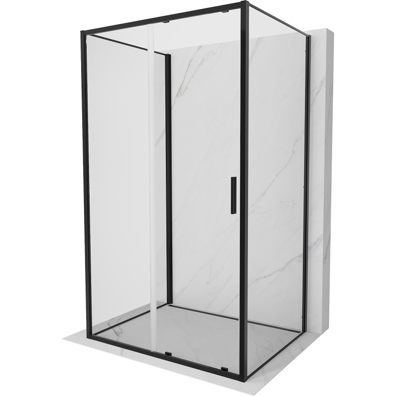 Mexen Exo-3S 3-seitige Duschkabine, 105 x 85 cm, transparent, schwarz - 8151-105-085-70-00-3S