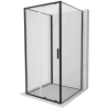 Mexen Exo-3S 3-seitige Duschkabine, Schiebetür, 90 x 90 cm, transparent, schwarz - 8151-090-090-70-00-3S