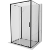 Mexen Exo-3S 3-seitige Duschkabine 105 x 110 cm, transparent, schwarz - 8151-105-110-70-00-3S