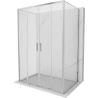 Mexen Exo-3S 3-seitige verschiebbare Duschkabine 150 x 80 cm, transparent, Chrom - 8152-150-080-01-00-3S