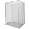 Mexen Exo-3S Duschkabine 3-seitig, 160 x 80 cm, transparent, Chrom - 8152-160-080-01-00-3S