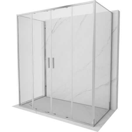 Mexen Exo-3S 3-seitige Duschkabine, schiebbar, 170 x 85 cm, transparent, Chrom - 8152-170-085-01-00-3S