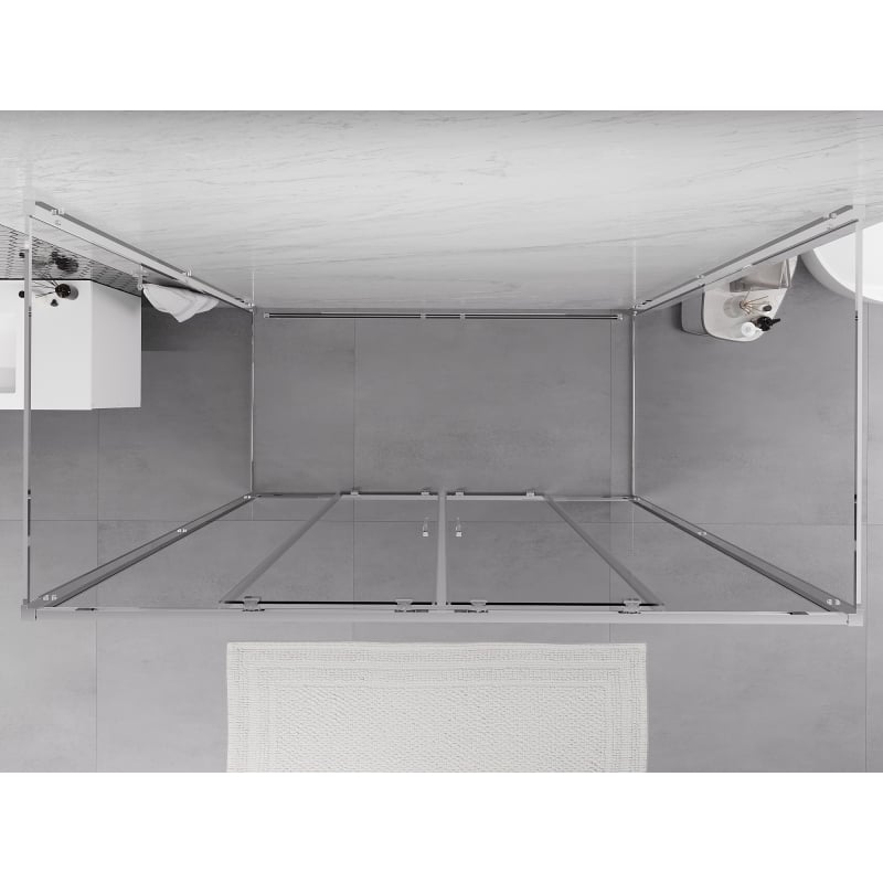 Mexen Exo-3S 3-seitige Schiebeduschkabine 200 x 85 cm, transparent, Chrom - 8152-200-085-01-00-3S