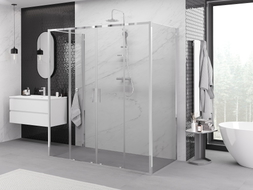 Mexen Exo-3S 3-seitige Schiebeduschkabine 180 x 90 cm, transparent, Chrom - 8152-180-090-01-00-3S