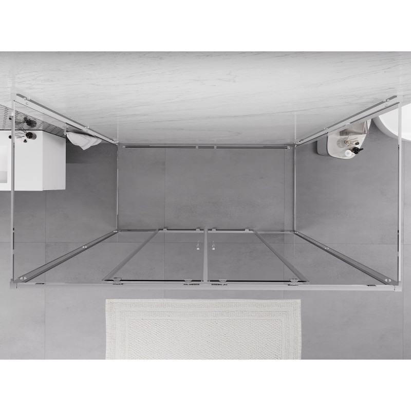 Mexen Exo-3S 3-seitige Duschkabine, verschiebbar 190 x 100 cm, transparent, Chrom - 8152-190-100-01-00-3S