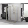 Mexen Exo-3S 3-seitige Duschkabine, schiebbar, 140 x 70 cm, transparent, Gold - 8152-140-070-50-00-3S