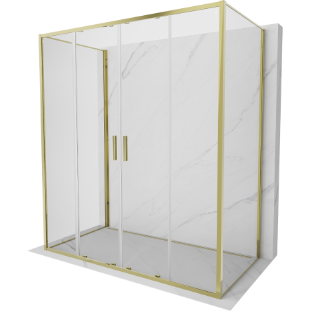 Mexen Exo-3S 3-seitige Duschkabine, verschiebbar, 170 x 70 cm, transparent, gold - 8152-170-070-50-00-3S