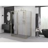 Mexen Exo-3S Duschkabine, 3-seitig verschiebbar, 150 x 75 cm, transparent, gold - 8152-150-075-50-00-3S