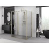 Mexen Exo-3S 3-seitige Duschkabine, 130 x 80 cm, transparent, gold - 8152-130-080-50-00-3S